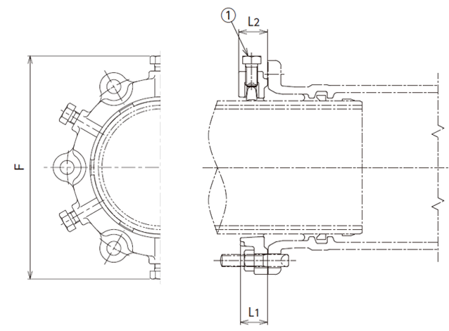 離脱防止押輪GX形継ぎ輪用