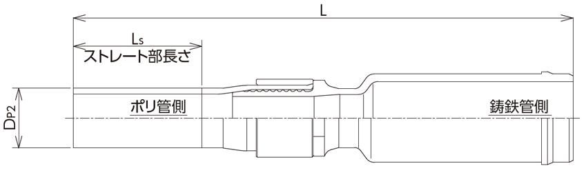 ポリエチレン管 挿し口付PCジョイント2型(GX形）