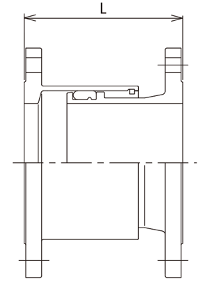 短面間フランジアダプター