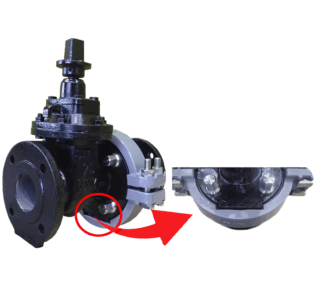 フランジプロテクター台座付仕切弁用