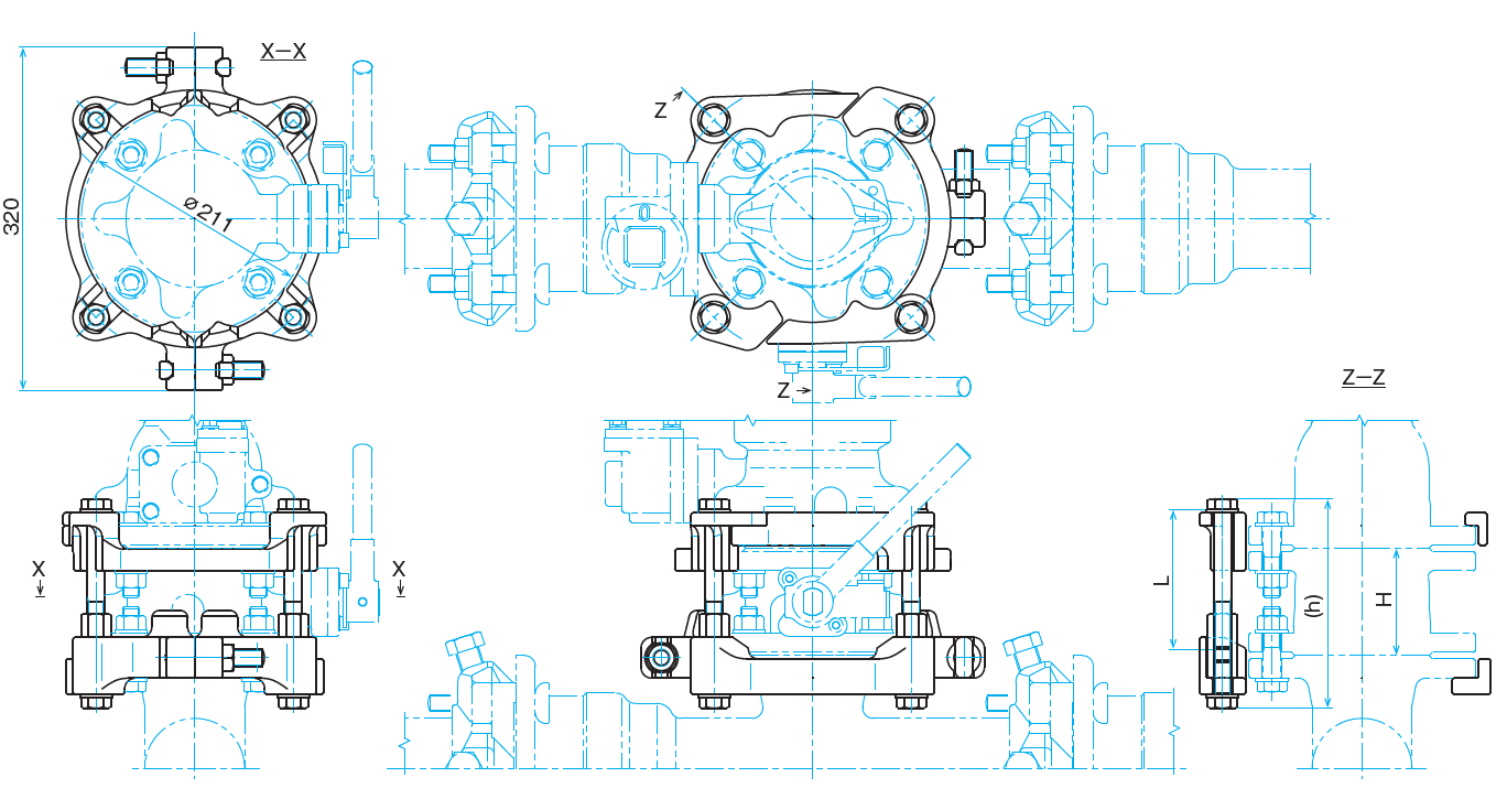 フランジ補強金具補修弁用