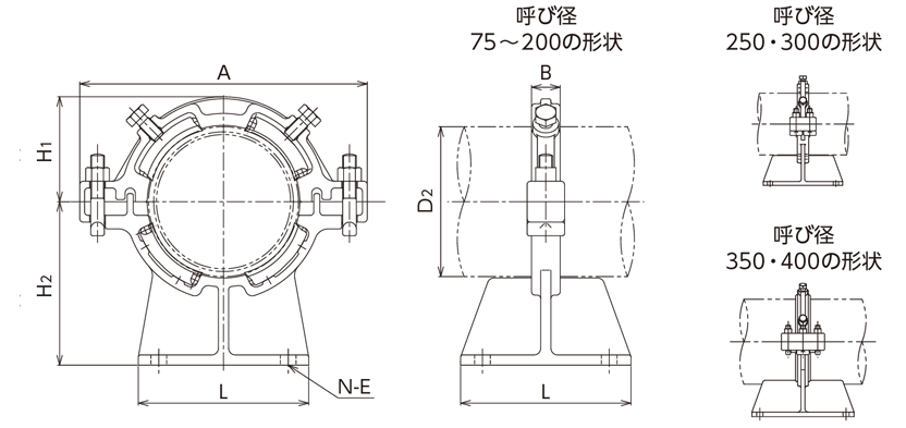 ダクタイル鋳鉄管用スラスト受金具
