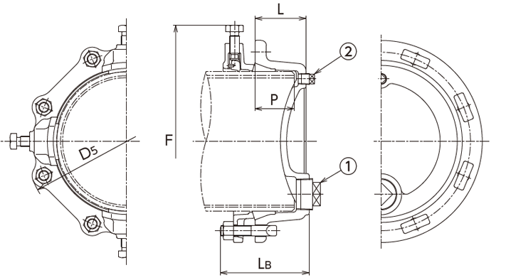 管帽鋳鉄管用K形