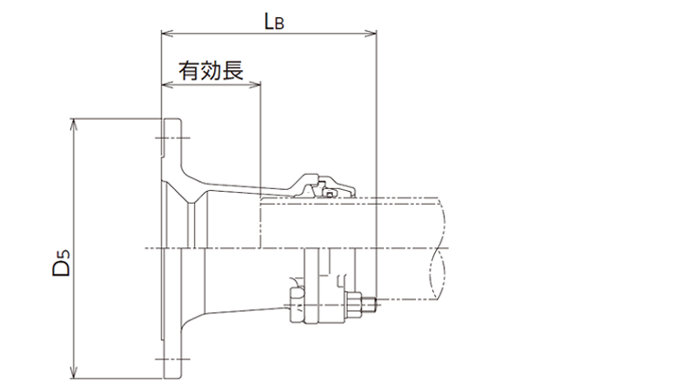 メカフランジ片落型